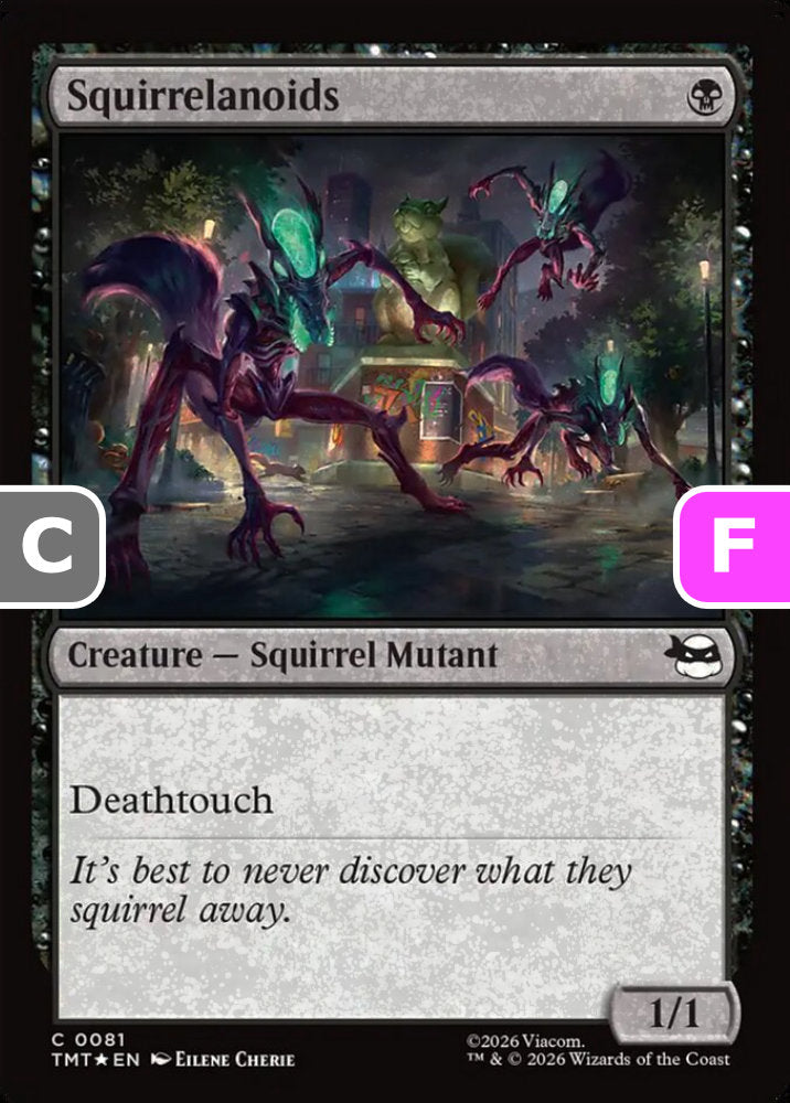 Squirrelanoids TMT Creature Squirrel Mutant *Foil* NM