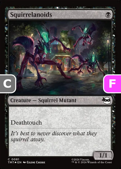 Squirrelanoids TMT Creature Squirrel Mutant *Foil* NM