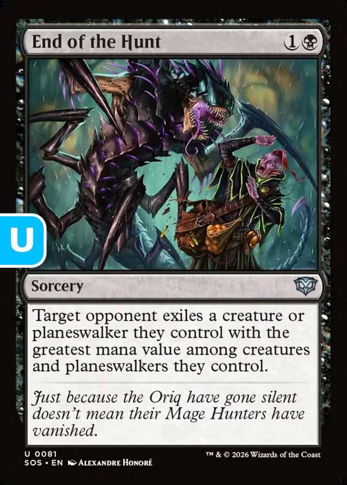 End of the Hunt SOS Sorcery  NM