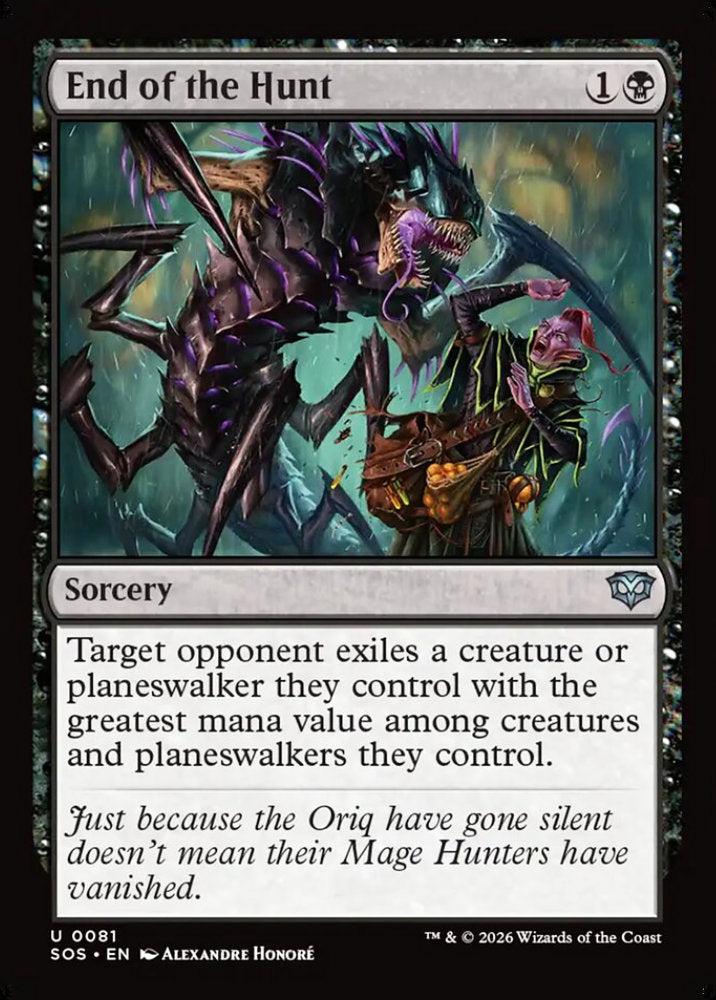 End of the Hunt SOS Sorcery  NM
