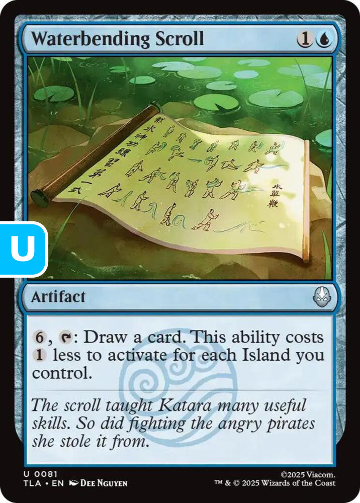 Waterbending Scroll TLA Artifact  NM
