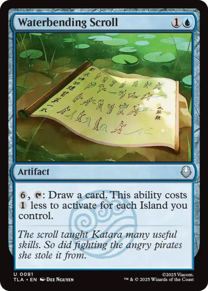 Waterbending Scroll TLA Artifact  NM