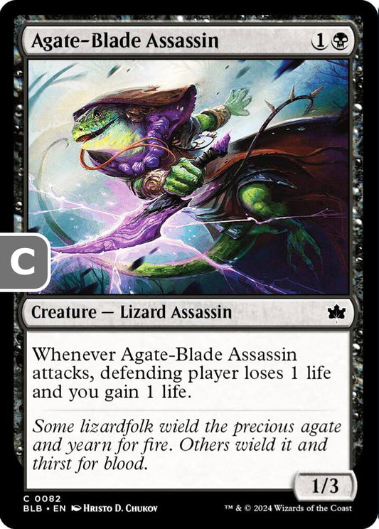 Agate-Blade Assassin BLB Creature Lizard Assassin NM