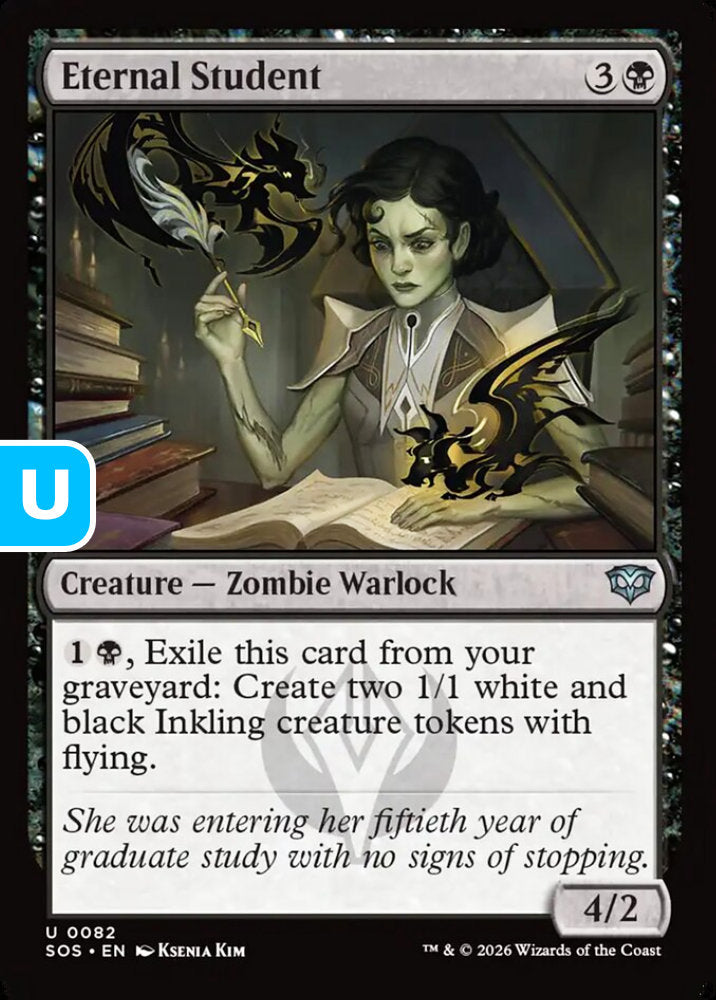 Eternal Student SOS Creature Zombie Warlock NM