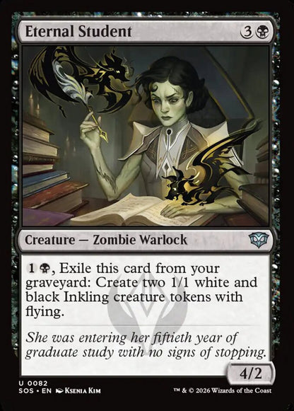 Eternal Student SOS Creature Zombie Warlock NM