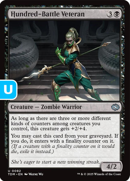 Hundred-Battle Veteran TDM Creature Zombie Warrior NM