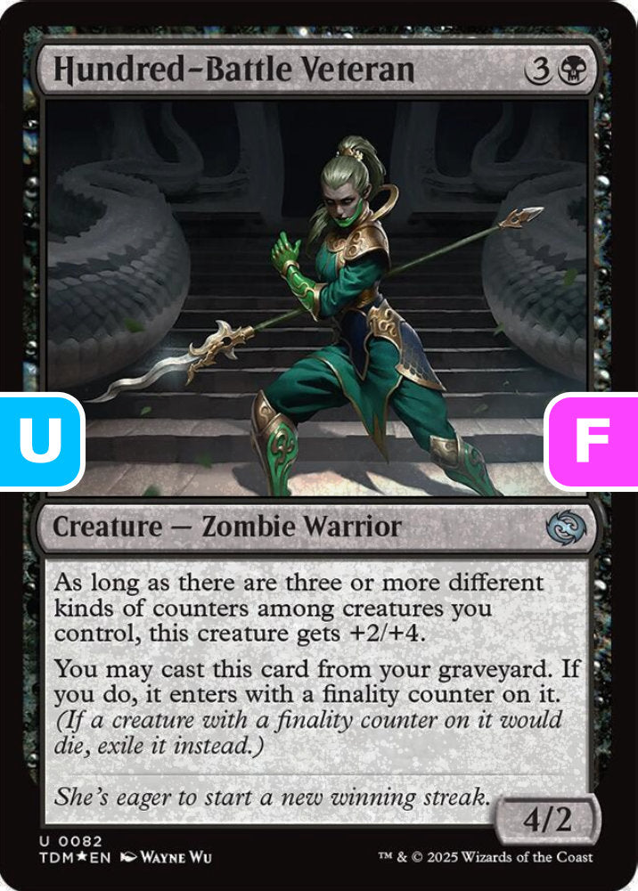 Hundred-Battle Veteran TDM Creature Zombie Warrior *Foil* NM