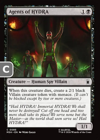 Agents of HYDRA MSH Creature Human Spy Villain NM
