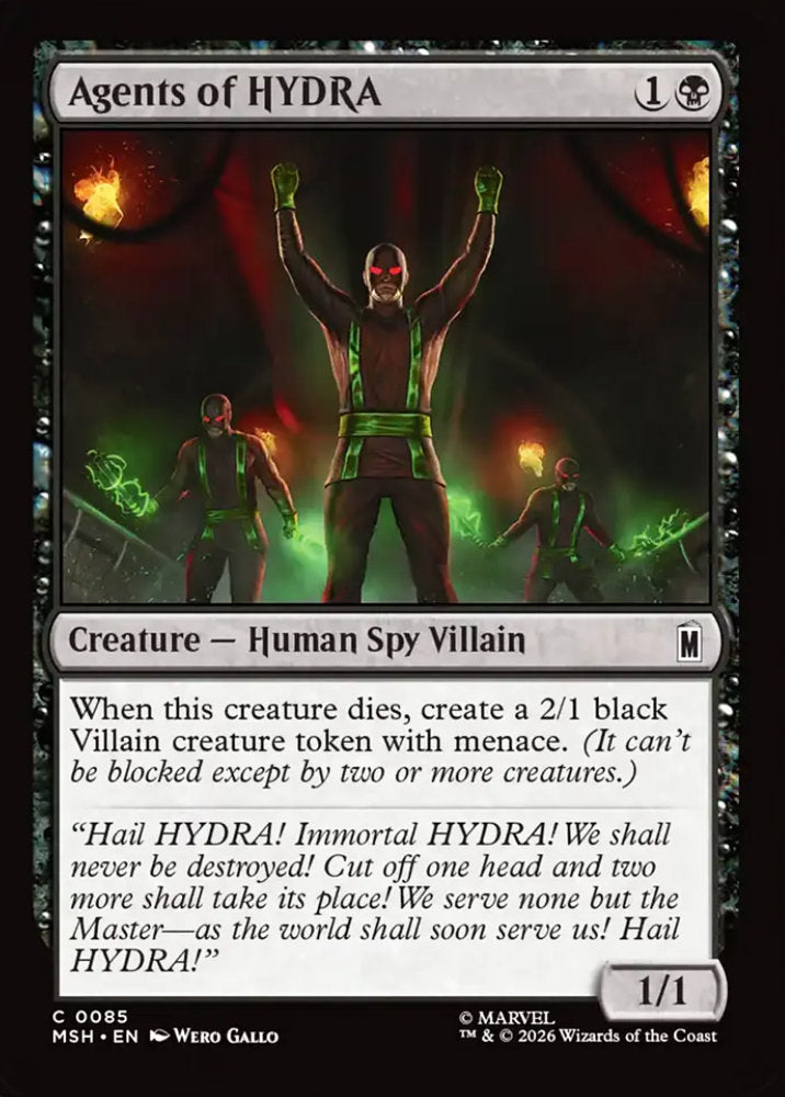 Agents of HYDRA MSH Creature Human Spy Villain NM