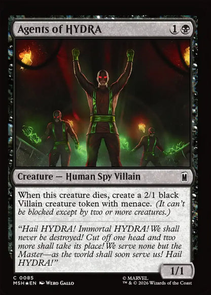 Agents of HYDRA MSH Creature Human Spy Villain *Foil* NM