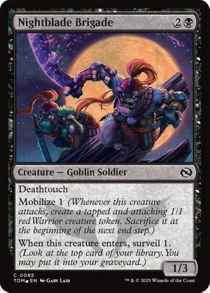 Nightblade Brigade TDM Creature Goblin Soldier *Foil* NM