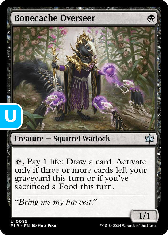 Bonecache Overseer BLB Creature Squirrel Warlock NM