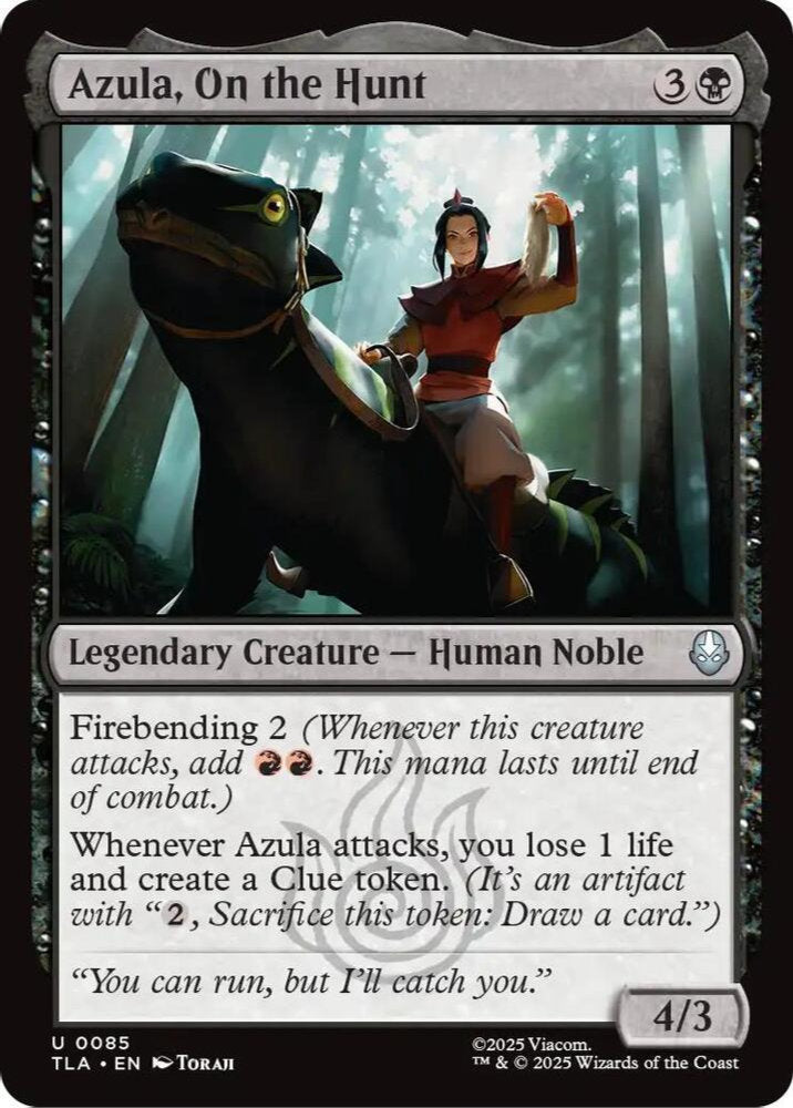 Azula On the Hunt TLA Legendary Creature Human Noble NM