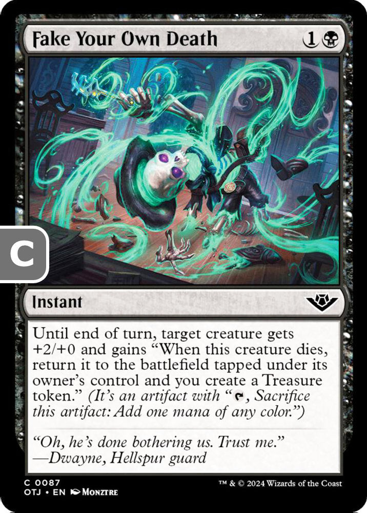Fake Your Own Death Instant  OTJ NM