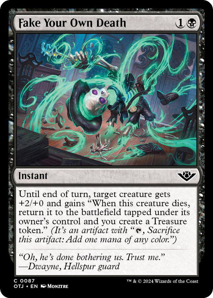 Fake Your Own Death Instant  OTJ NM