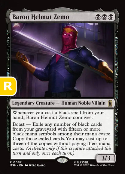 Baron Helmut Zemo MSH Legendary Creature Human Noble Villain NM