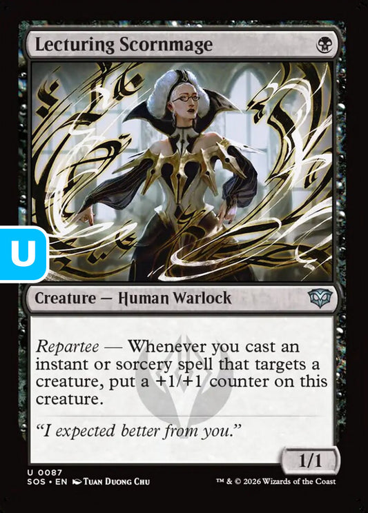 Lecturing Scornmage SOS Creature Human Warlock NM