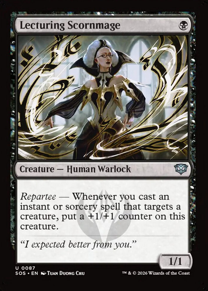Lecturing Scornmage SOS Creature Human Warlock NM