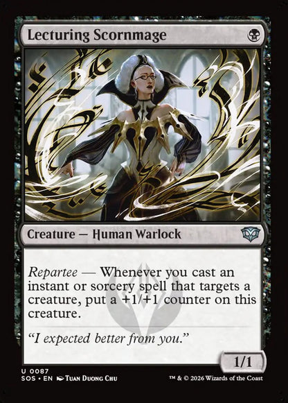 Lecturing Scornmage SOS Creature Human Warlock NM