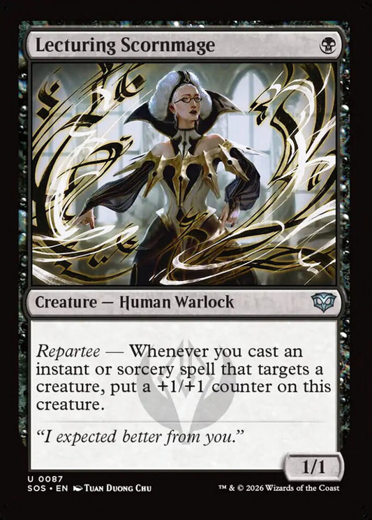 Lecturing Scornmage SOS Creature Human Warlock NM