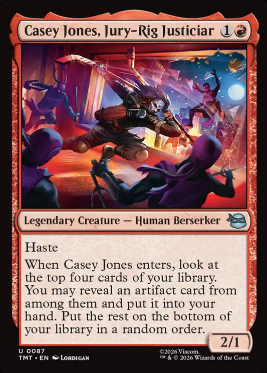 Casey Jones, Jury-Rig Justiciar TMT Legendary Creature Human Berserker NM