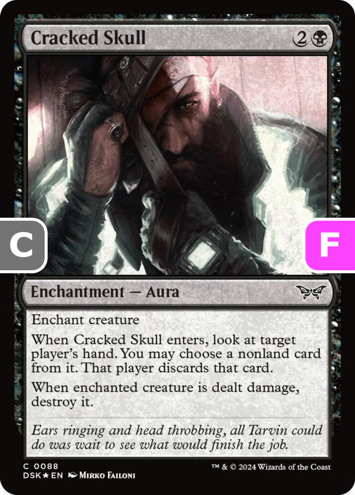 Cracked Skull DSK Enchantment Aura *Foil* NM