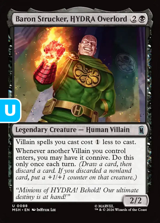 Baron Strucker, HYDRA Overlord MSH Legendary Creature Human Villain NM