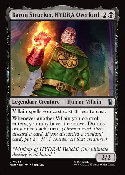 Baron Strucker, HYDRA Overlord MSH Legendary Creature Human Villain NM