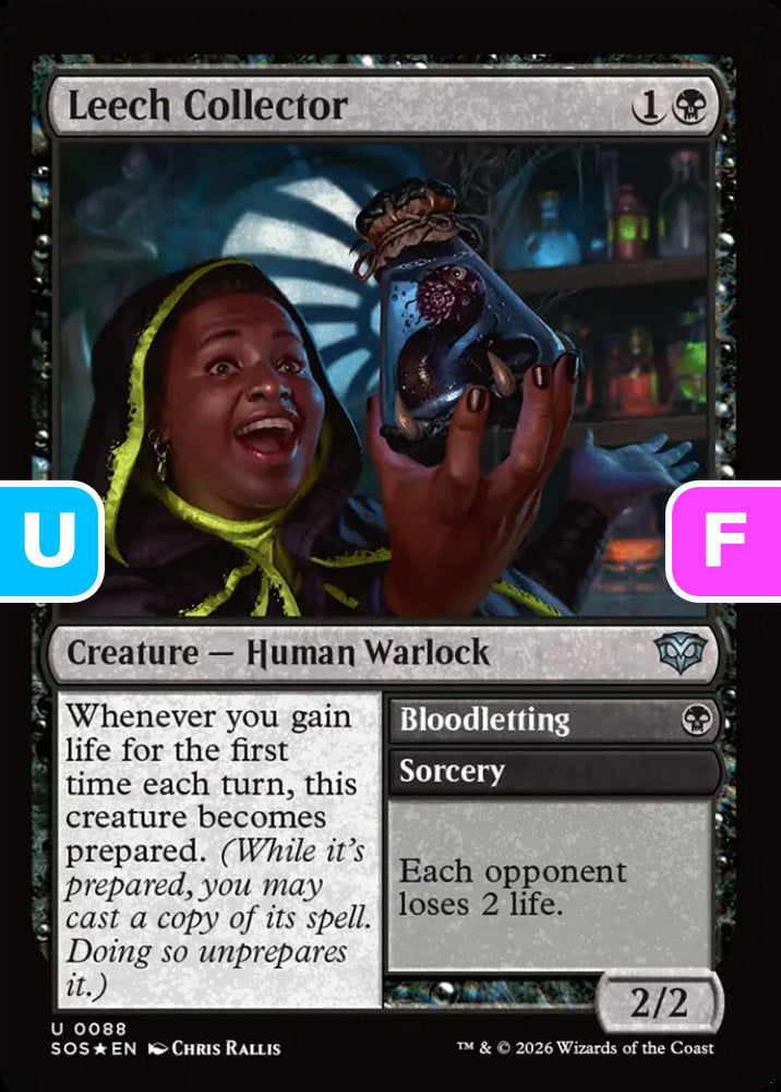 Leech Collector SOS Creature Human Warlock *Foil* NM