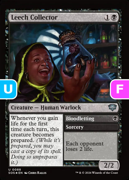 Leech Collector SOS Creature Human Warlock *Foil* NM