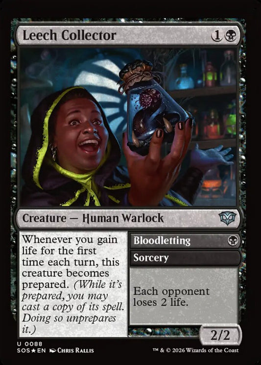 Leech Collector SOS Creature Human Warlock *Foil* NM