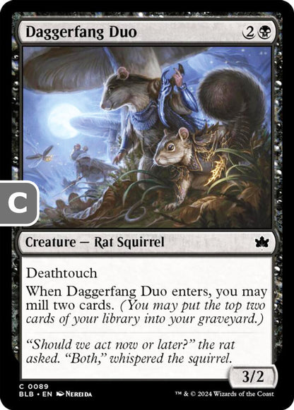 Daggerfang Duo BLB Creature Rat Squirrel NM