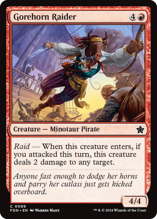 Gorehorn Raider FDN Creature Minotaur Pirate NM
