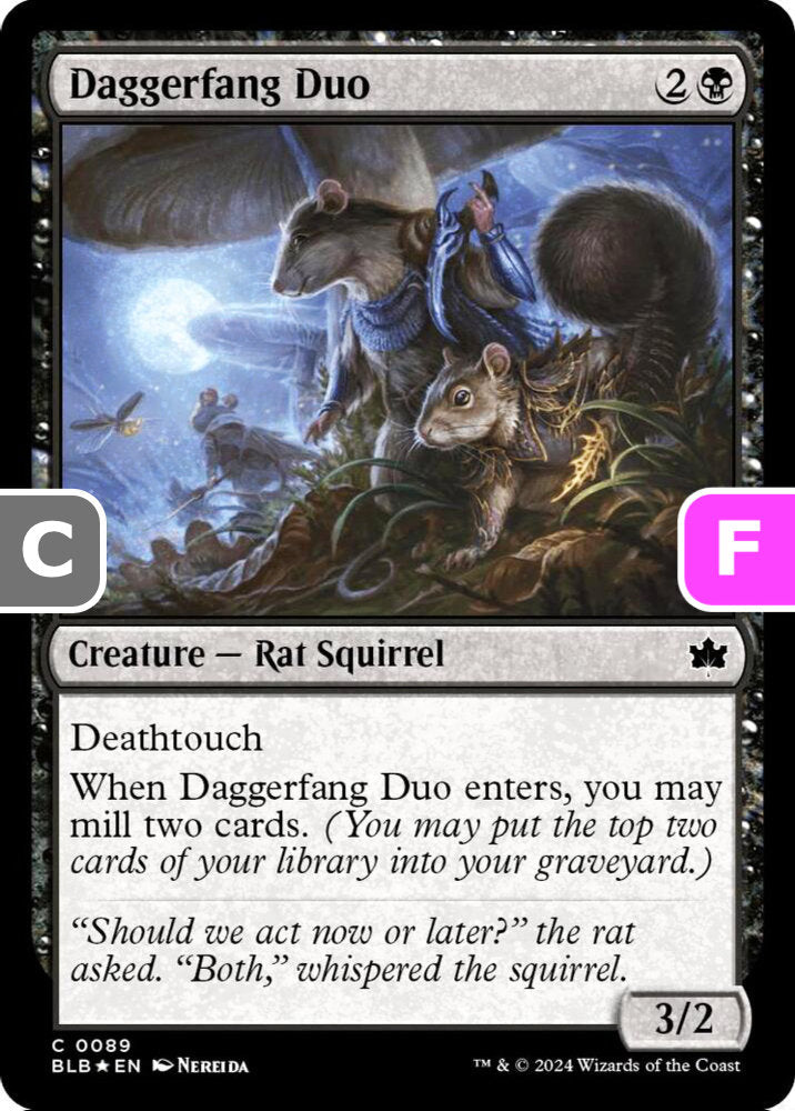 Daggerfang Duo BLB Creature Rat Squirrel *Foil* NM