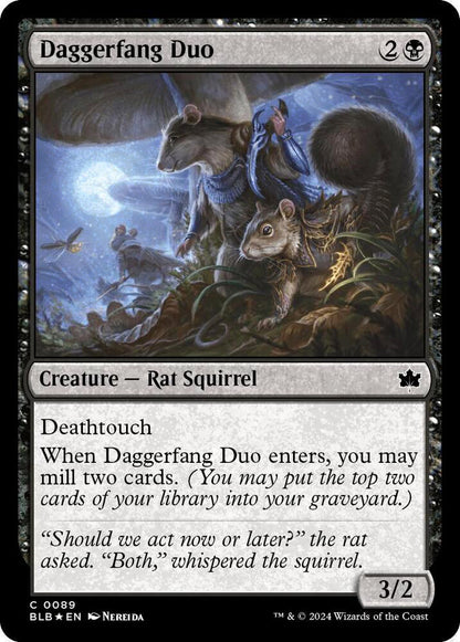 Daggerfang Duo BLB Creature Rat Squirrel *Foil* NM
