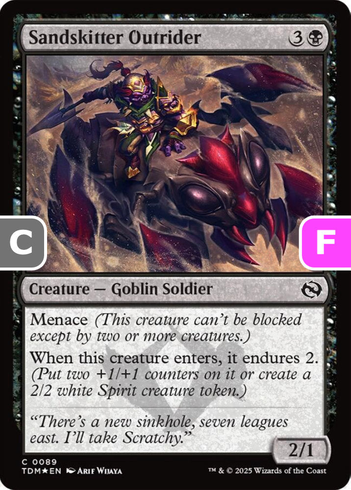 Sandskitter Outrider TDM Creature Goblin Soldier *Foil* NM