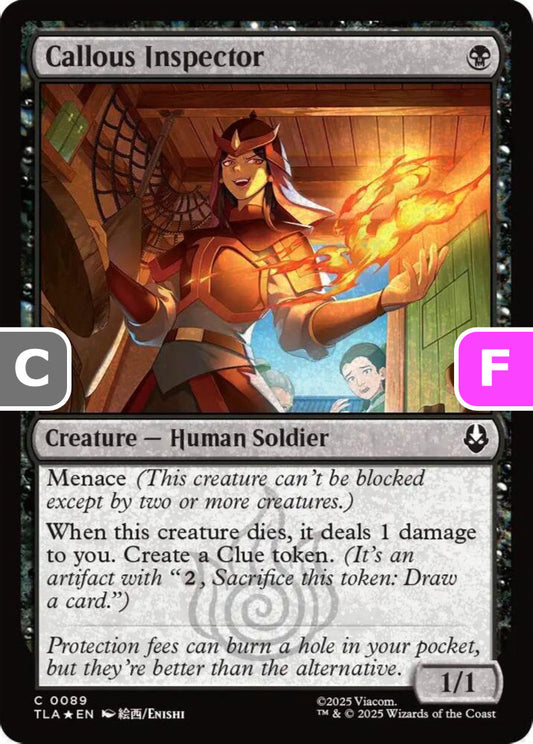 Callous Inspector TLA Creature Human Soldier *Foil* NM