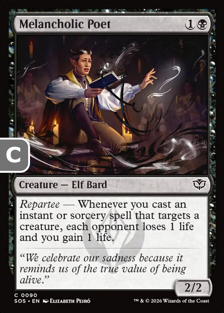 Melancholic Poet SOS Creature Elf Bard NM
