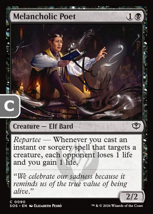 Melancholic Poet SOS Creature Elf Bard NM