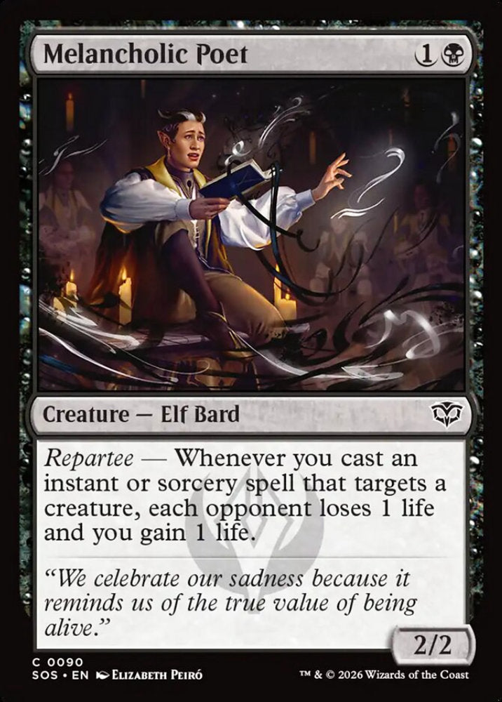 Melancholic Poet SOS Creature Elf Bard NM