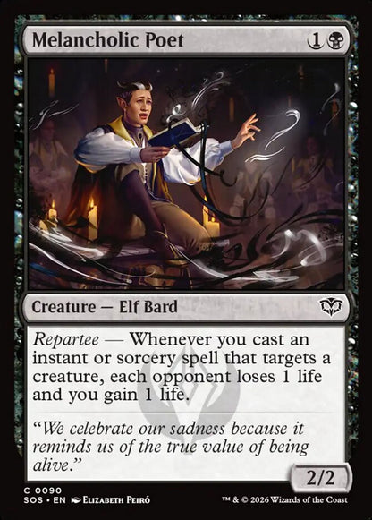 Melancholic Poet SOS Creature Elf Bard NM