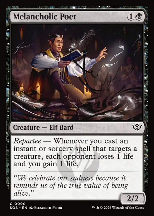 Melancholic Poet SOS Creature Elf Bard NM