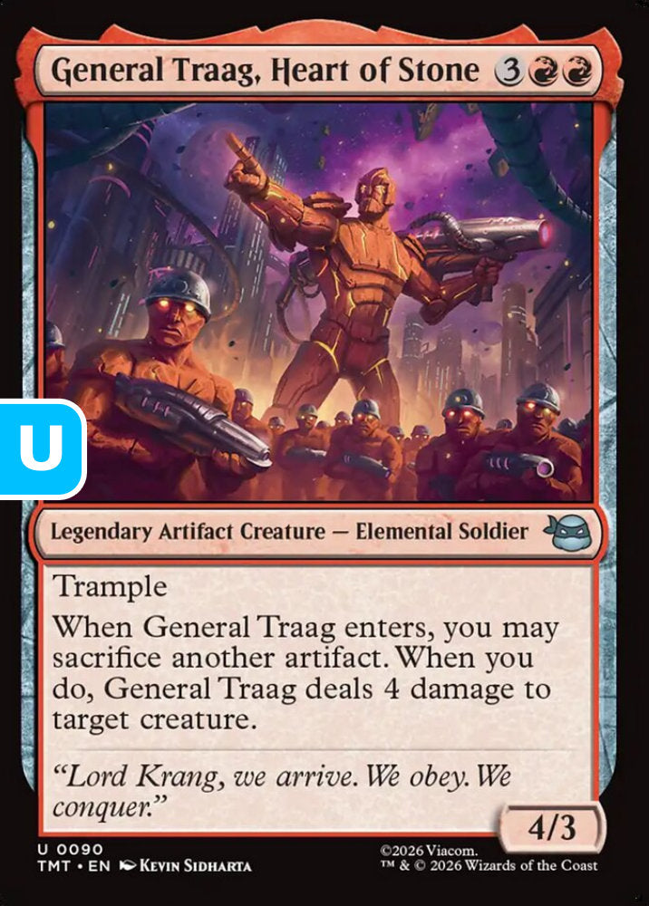 General Traag, Heart of Stone TMT Legendary Artifact Creature Elemental Soldier NM