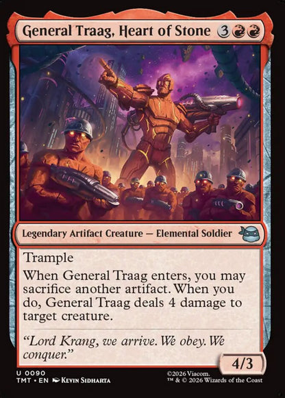 General Traag, Heart of Stone TMT Legendary Artifact Creature Elemental Soldier NM