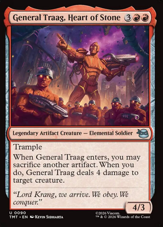 General Traag, Heart of Stone TMT Legendary Artifact Creature Elemental Soldier NM