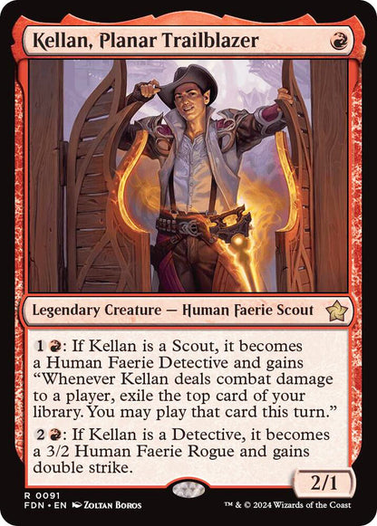 Kellan, Planar Trailblazer FDN Legendary Creature Human Faerie Scout NM