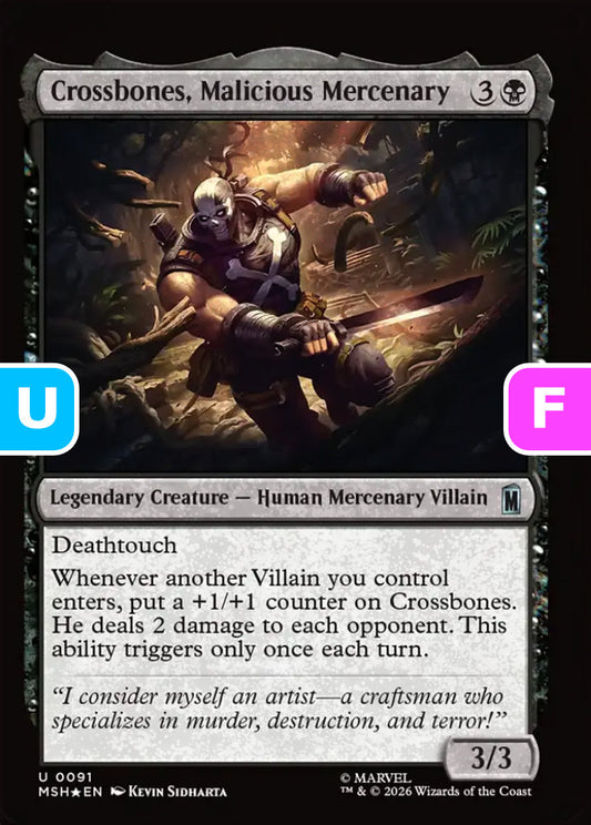 Crossbones, Malicious Mercenary MSH Legendary Creature Human Mercenary Villain *Foil* NM