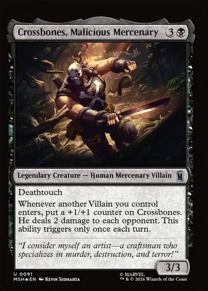 Crossbones, Malicious Mercenary MSH Legendary Creature Human Mercenary Villain *Foil* NM