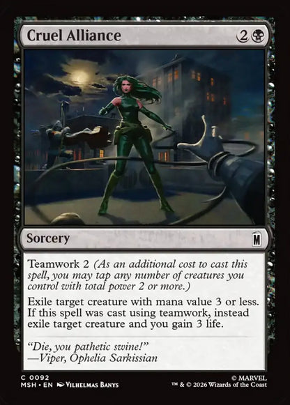 Cruel Alliance MSH Sorcery  NM