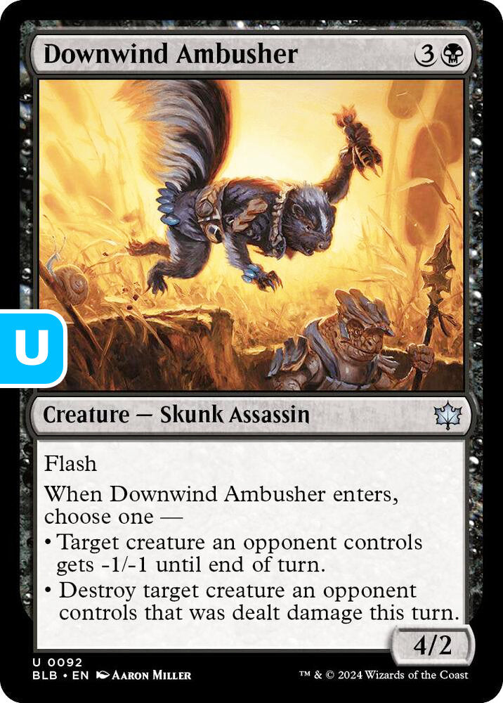 Downwind Ambusher BLB Creature Skunk Assassin NM